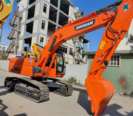 Penggali Roda Oranye yang Digunakan DX225LC Doosan Backhoe Penggali yang Digunakan
