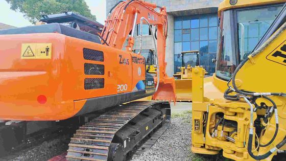 Kondisi baik 19400KG Oranye Hitachi bekas Excavator Zx200 dengan 3,4/5,5km/h Kecepatan berjalan