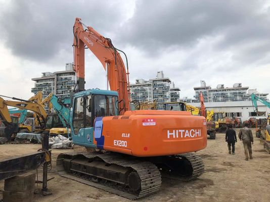 Kondisi baik bekas 19400KG Oranye Hitachi Excavator Zx200 dengan ISUZU AA-6BGIT Mesin