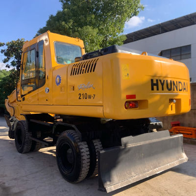 Used Original South Korea hyundai 210W-7 Wheel Excavator Digger High Quality hyundai untuk Dijual