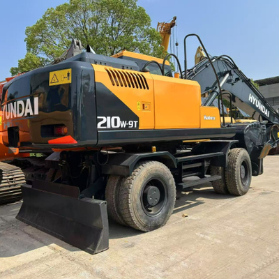 Digunakan Korea Hyundai 210w 21Ton Hydraulic Wheel Excavator Hyundai 210W R210W-9