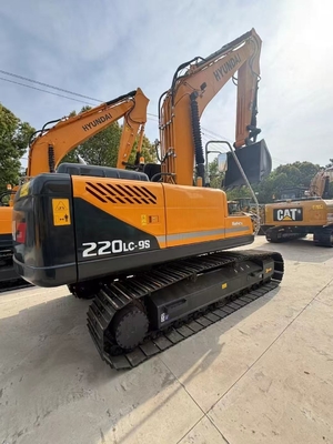 Ekskavator hidrolik crawler Hyundai 220LC-9S dengan roda gigi dan pompa asli dalam kondisi baik, jam kerja rendah, gaya gali kuat